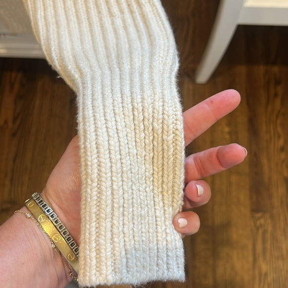 Cozy Cream Belted Cardigan Sweater -mm lafleur - Picture 7 of 8